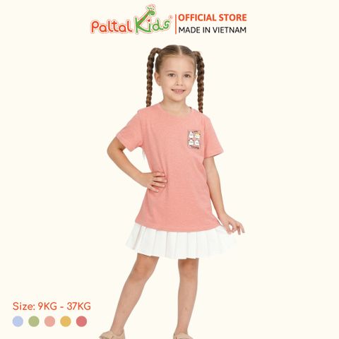 Áo Thun Cotton Melan 4 Chú Mèo Bé Gái Cao Cấp - 190 1409