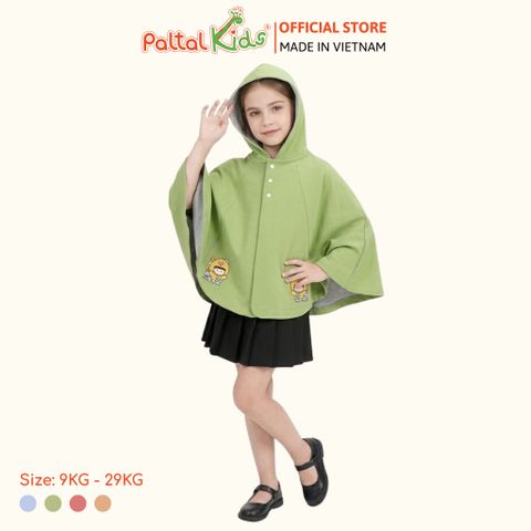 Áo Choàng Cánh Dơi Cotton Melan Bé Gái Cao Cấp - 191 4026
