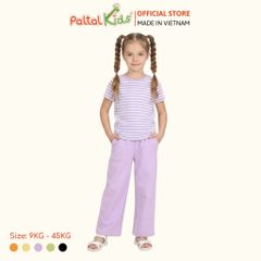 Đồ Bộ Dài Áo Dây Rút Cotton Viscose Bé Gái Cao Cấp - 023 6073