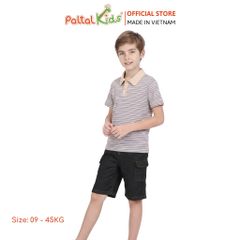Áo Thun Polo Cotton Sọc Gân Bé Trai Cao Cấp - 020 1420