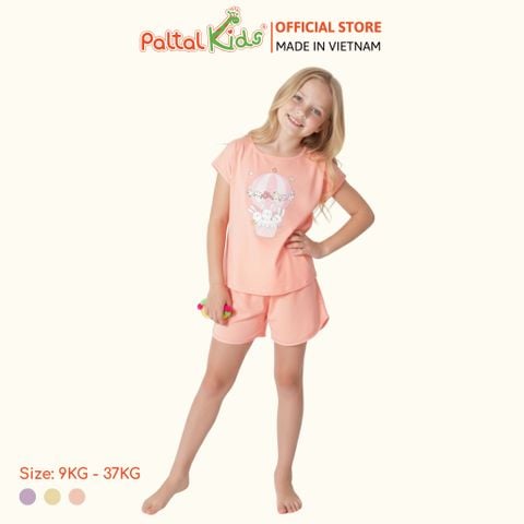BST Mùa Hạ - Bộ Đùi Tay Ngắn Cotton Mỹ Bé Gái Cao Cấp - 025 2155