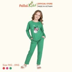 BST Mùa Đông - Đồ Bộ Tay Dài Cotton Mỹ Bé Gái Cao Cấp - 023 6037