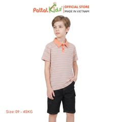 Áo Thun Polo Cotton Sọc Gân Bé Trai Cao Cấp - 020 1420