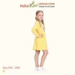Đầm Dáng A Tay Dài Cotton Mỹ Hình In Ông Gìa NOEL Bé Gái Cao Cấp - 02C 8012