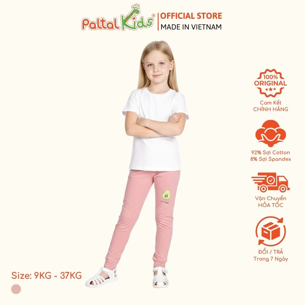 Quần Dài Cotton Borib Bé Gái Cao Cấp - 228 8053