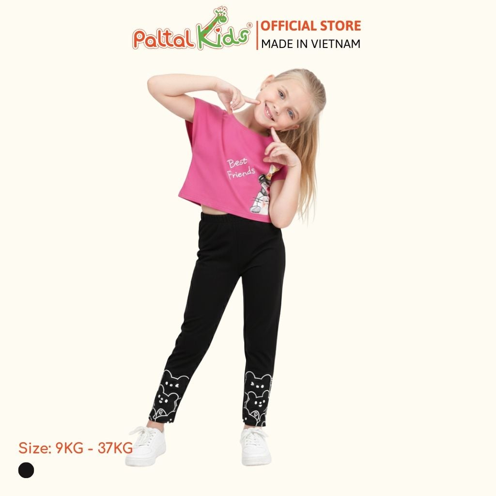 Quần Dài Cotton Borib Bé Gái Cao Cấp - 228 8055