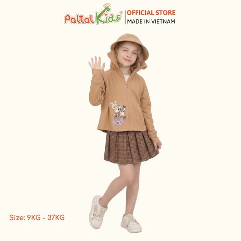 Áo Khoác Croptop Poly Chống Nắng Hình In Nhân Vật Hoạt Hình Bé Gái Cao Cấp - 311 4038
