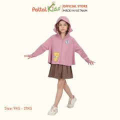 Áo Khoác Croptop Poly Chống Nắng Hình In Gấu Vàng Bé Gái Cao Cấp - 311 4034
