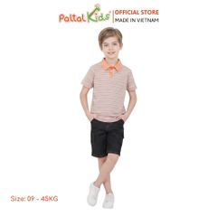 Áo Thun Polo Cotton Sọc Gân Bé Trai Cao Cấp - 020 1420