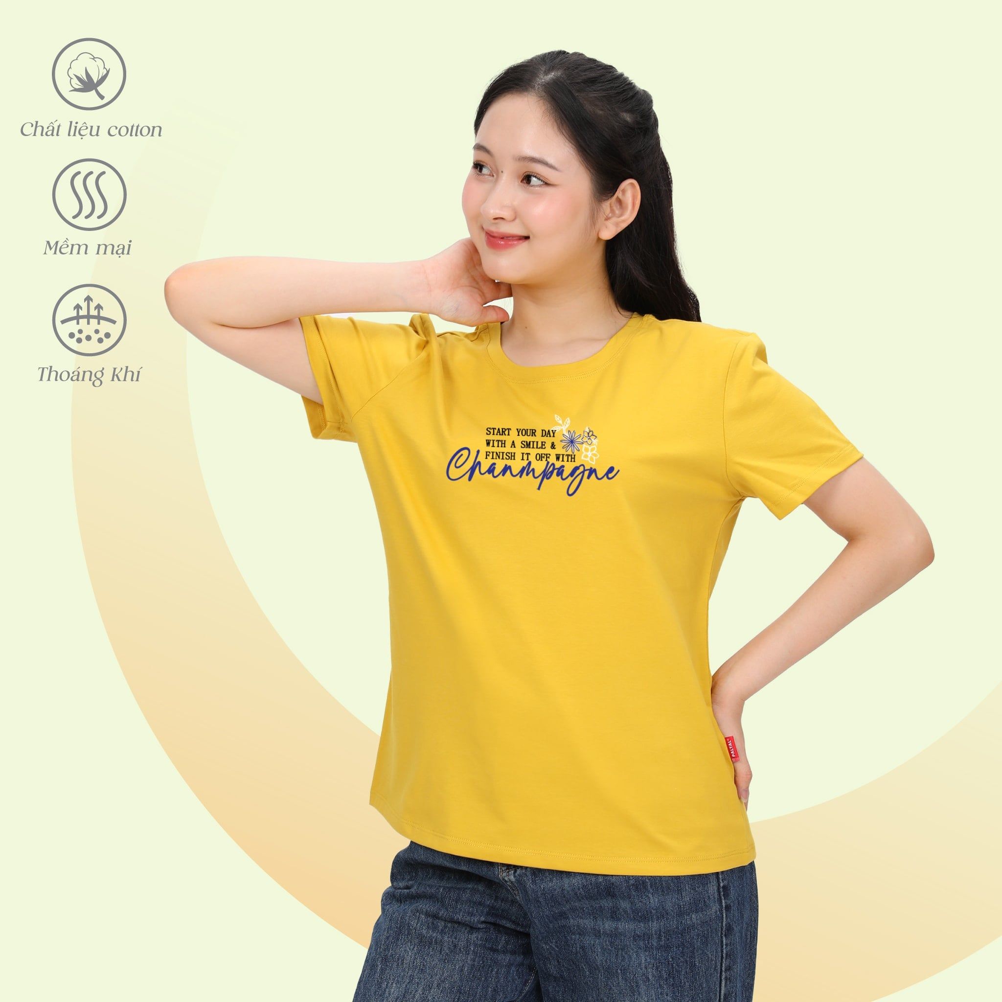 Áo thun nữ tay ngắn form suông chất cotton siêu mát 020p 0283