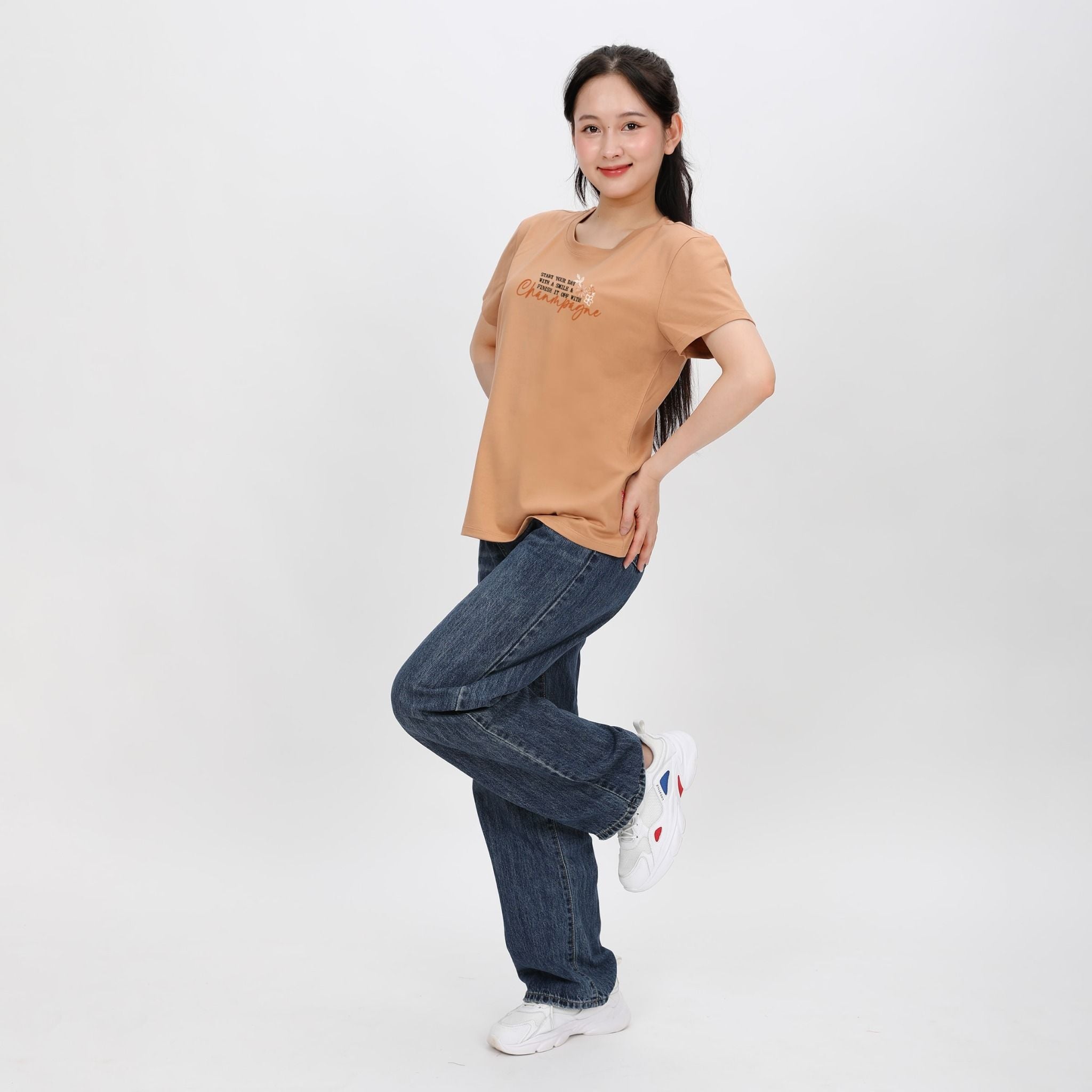 Áo thun nữ tay ngắn form suông chất cotton siêu mát 020p 0283
