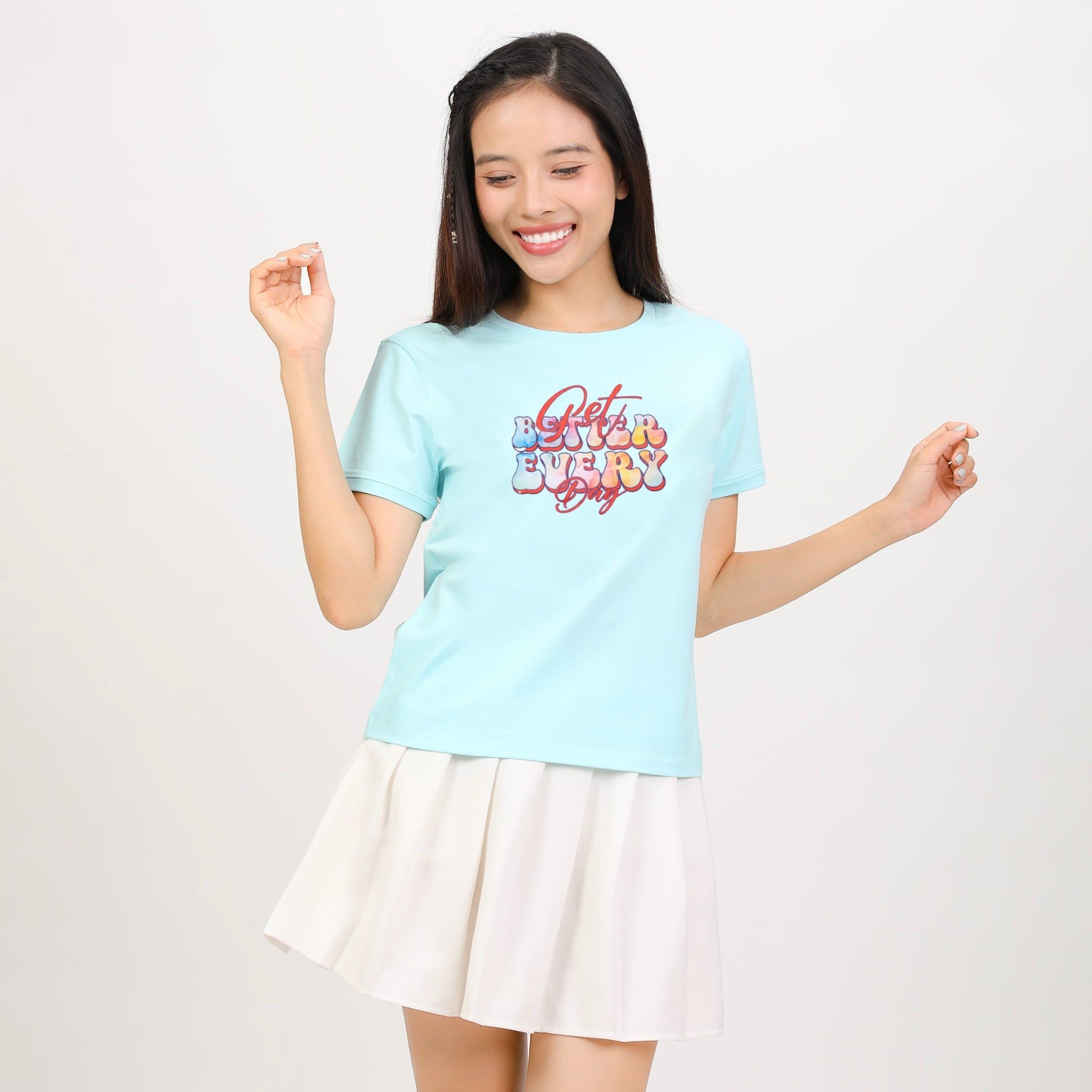 Áo thun nữ tay ngắn form cơ bản chất cotton siêu mát 020p 1972