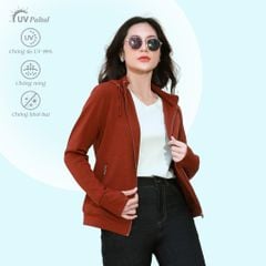 Áo khoác nữ chống nắng, chống UV chất vảy cá cotton cvc mát 401p 1289