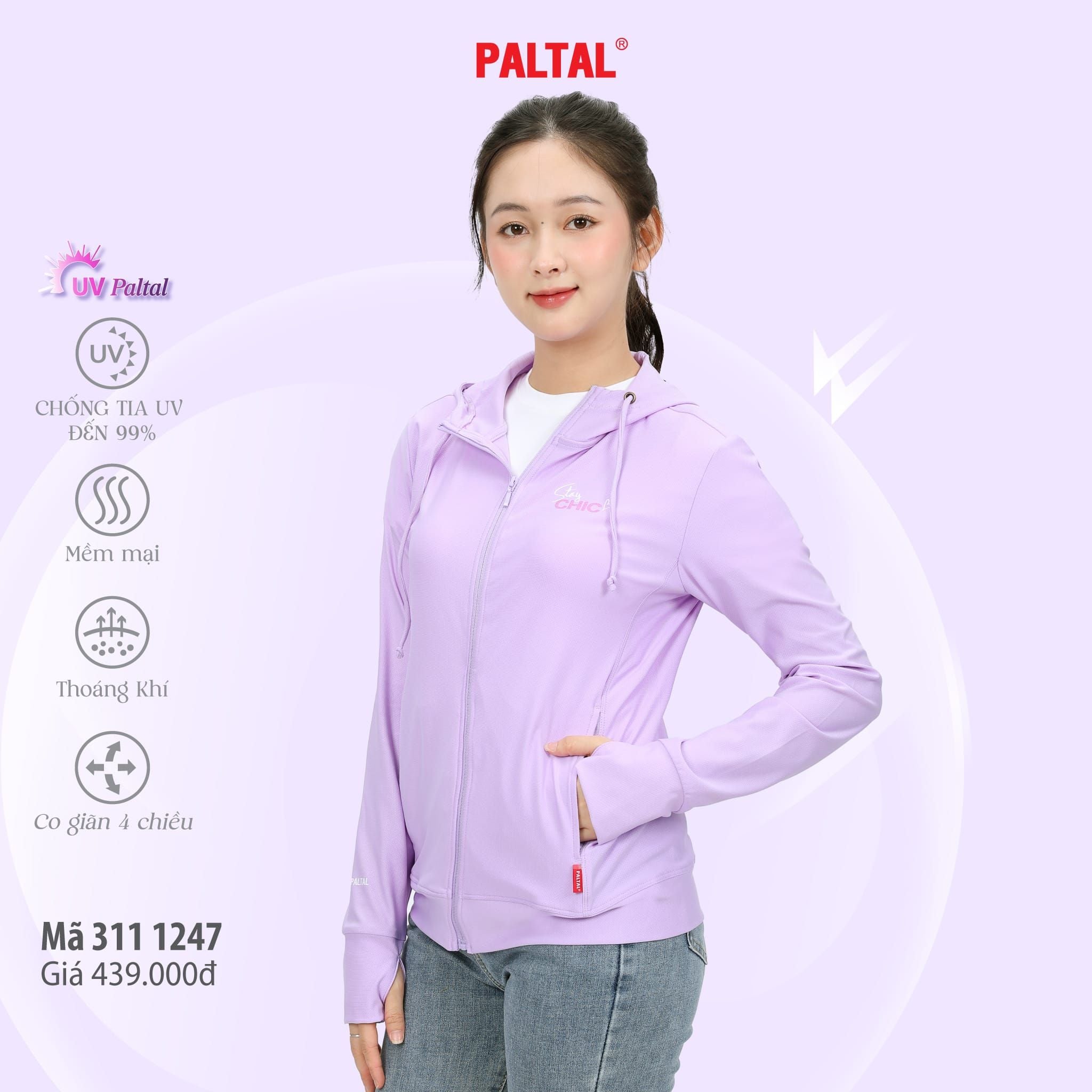 BST Áo khoác nữ chống nắng, chống UV chất poly cát mỏng nhẹ  311p 1247 / 1250 / 1274 / 1296