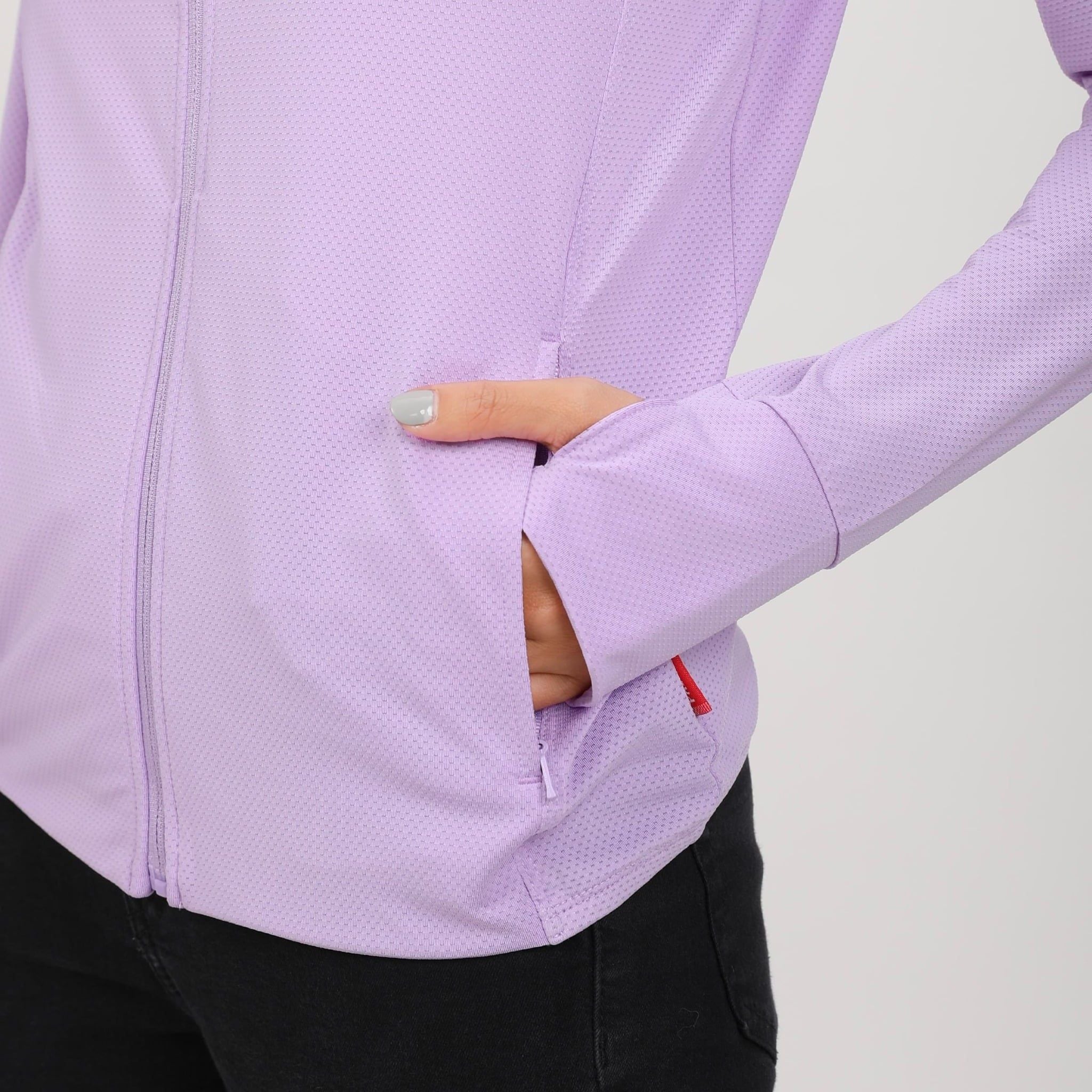 Áo khoác nữ chống nắng, chống UV có nón chất poly thái 311p 1301