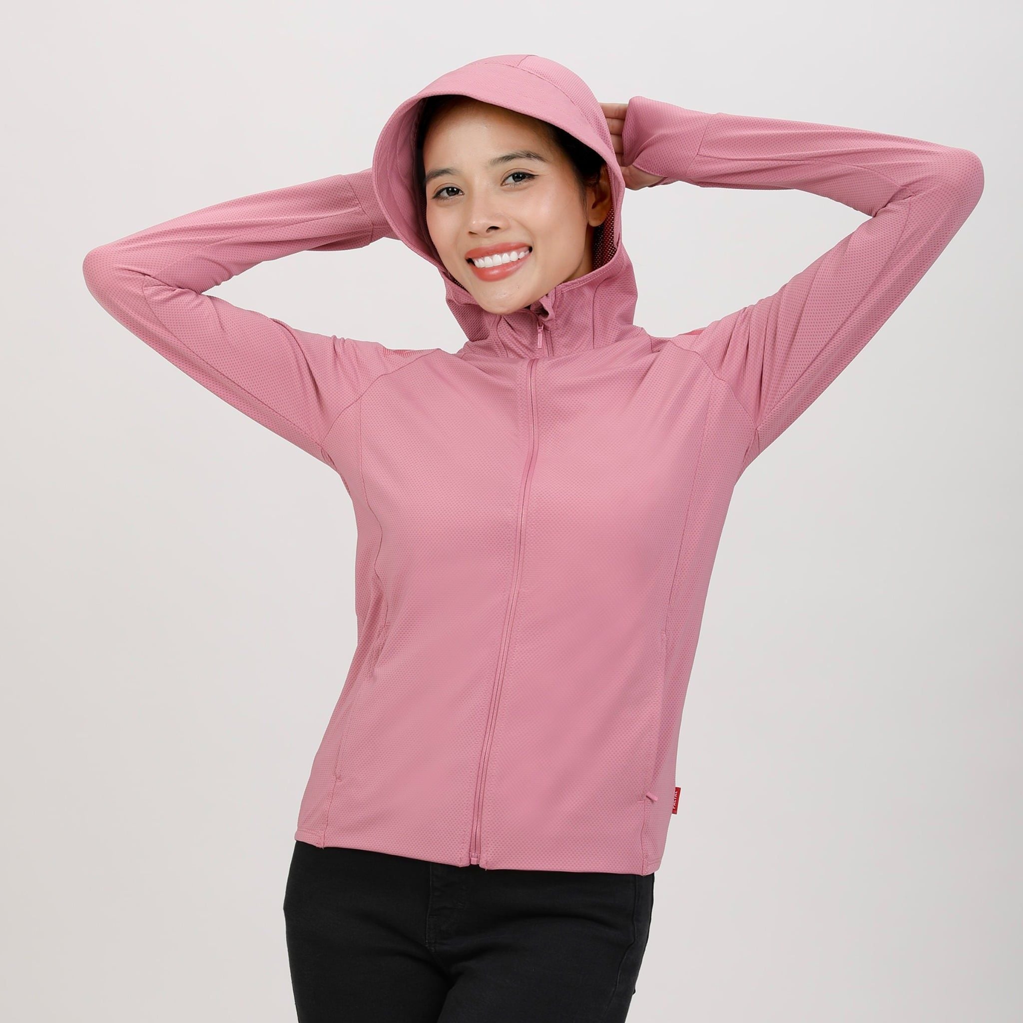 Áo khoác nữ chống nắng, chống UV có nón chất poly thái 311p 1301