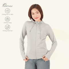 Áo khoác nữ chống nắng, chống UV chất poly thái mỏng nhẹ  311p 1364