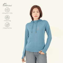 Áo khoác nữ chống nắng, chống UV chất poly thái mỏng nhẹ  311p 1364