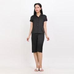 Set đồ bộ nữ kiểu quần lửng tay ngắn chất lụa nhung 264p 4315