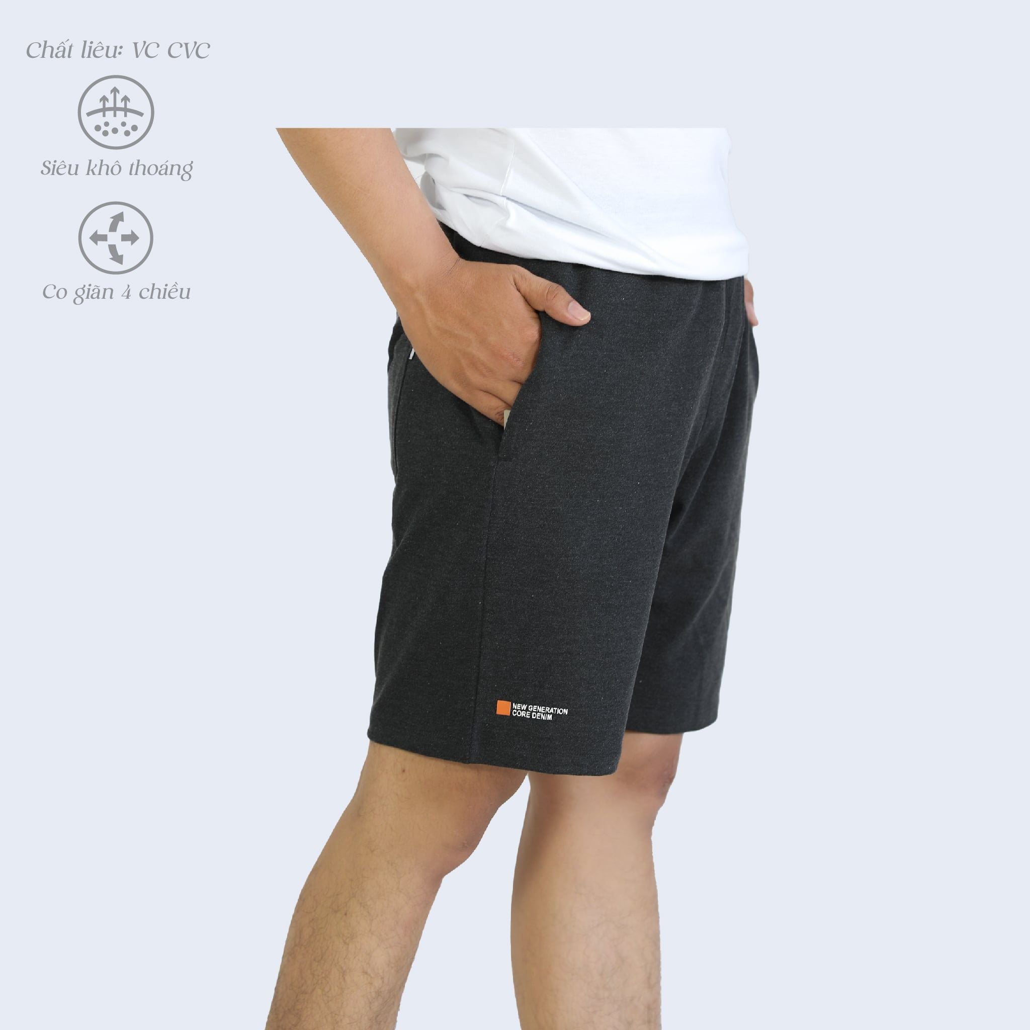 Quần Đùi Nam chất vảy cá cotton cvc mát 408p 8085