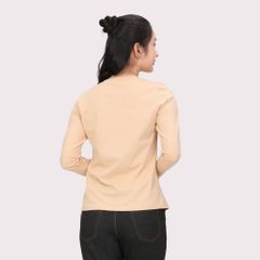 Phôi áo thun nữ tay dài Cổ Tim chất cotton siêu mát 020p 0264