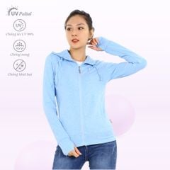 Áo khoác nữ chống nắng, chống UV chất muối tiêu melan 051P 1091