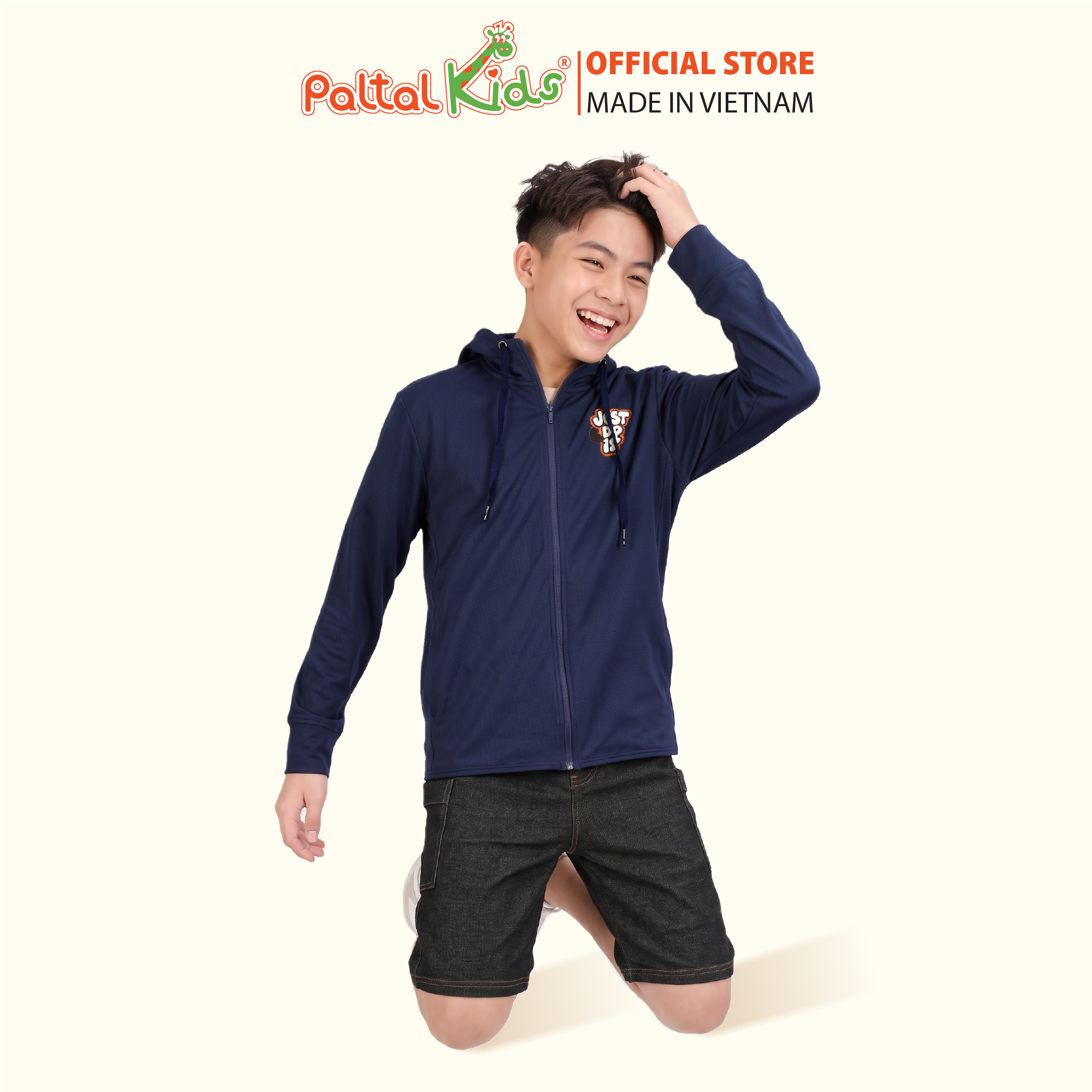 Áo Khoác Poly Chống Nắng Hình In Just Do It Bé Trai Cao Cấp - 311 4035