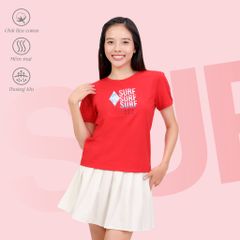 .Áo thun nữ tay ngắn form cơ bản chất cotton siêu mát 020p 0306