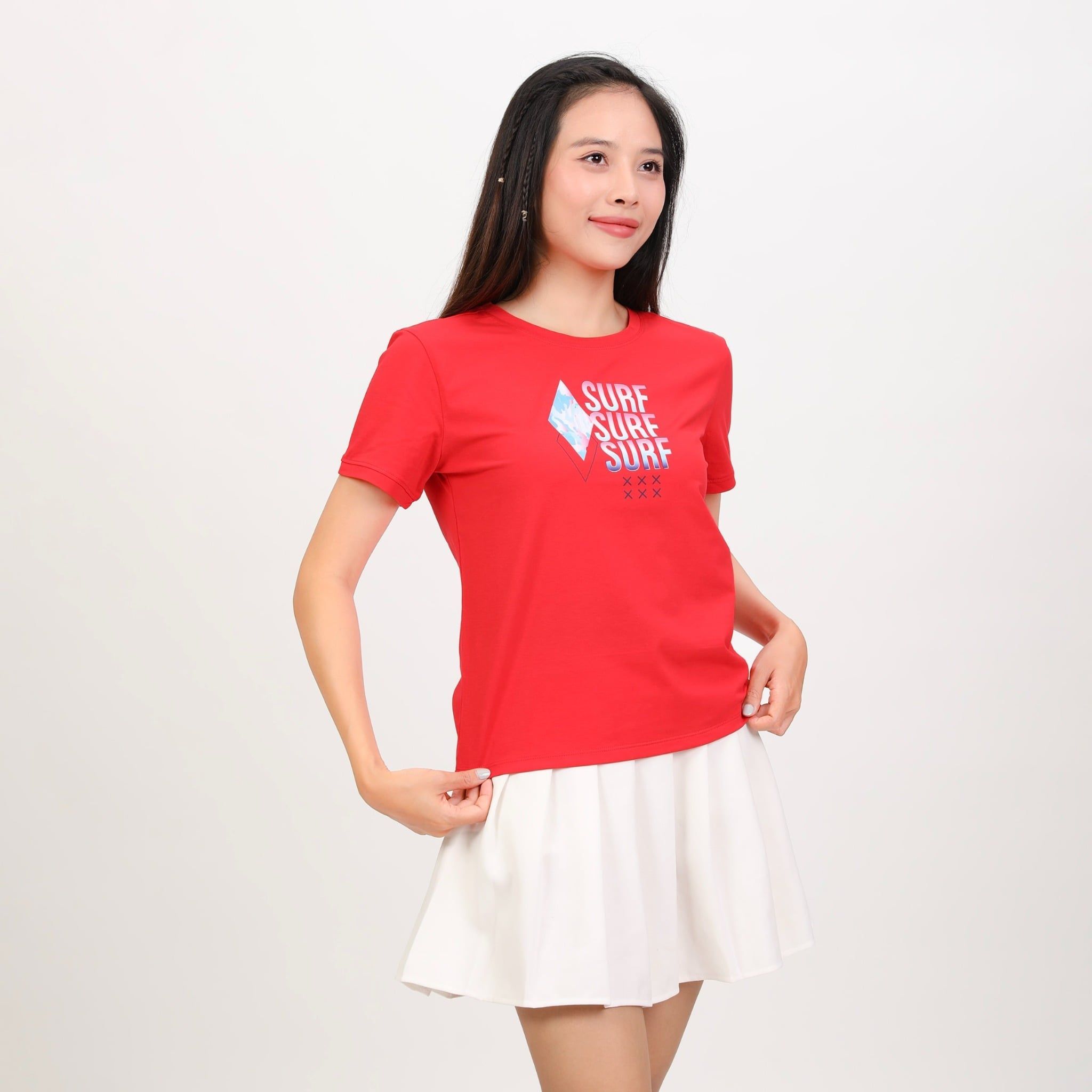 .Áo thun nữ tay ngắn form cơ bản chất cotton siêu mát 020p 0306