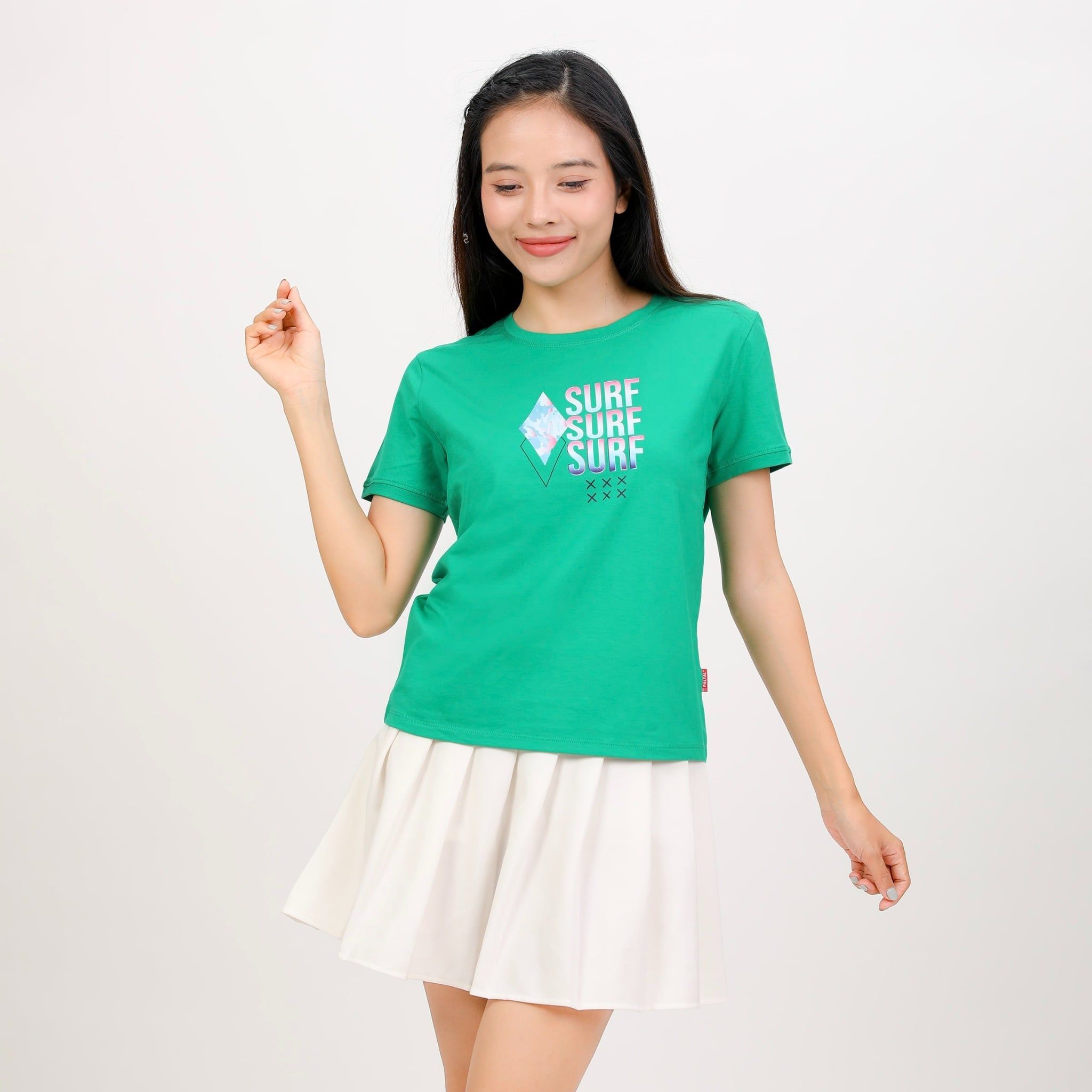 .Áo thun nữ tay ngắn form cơ bản chất cotton siêu mát 020p 0306