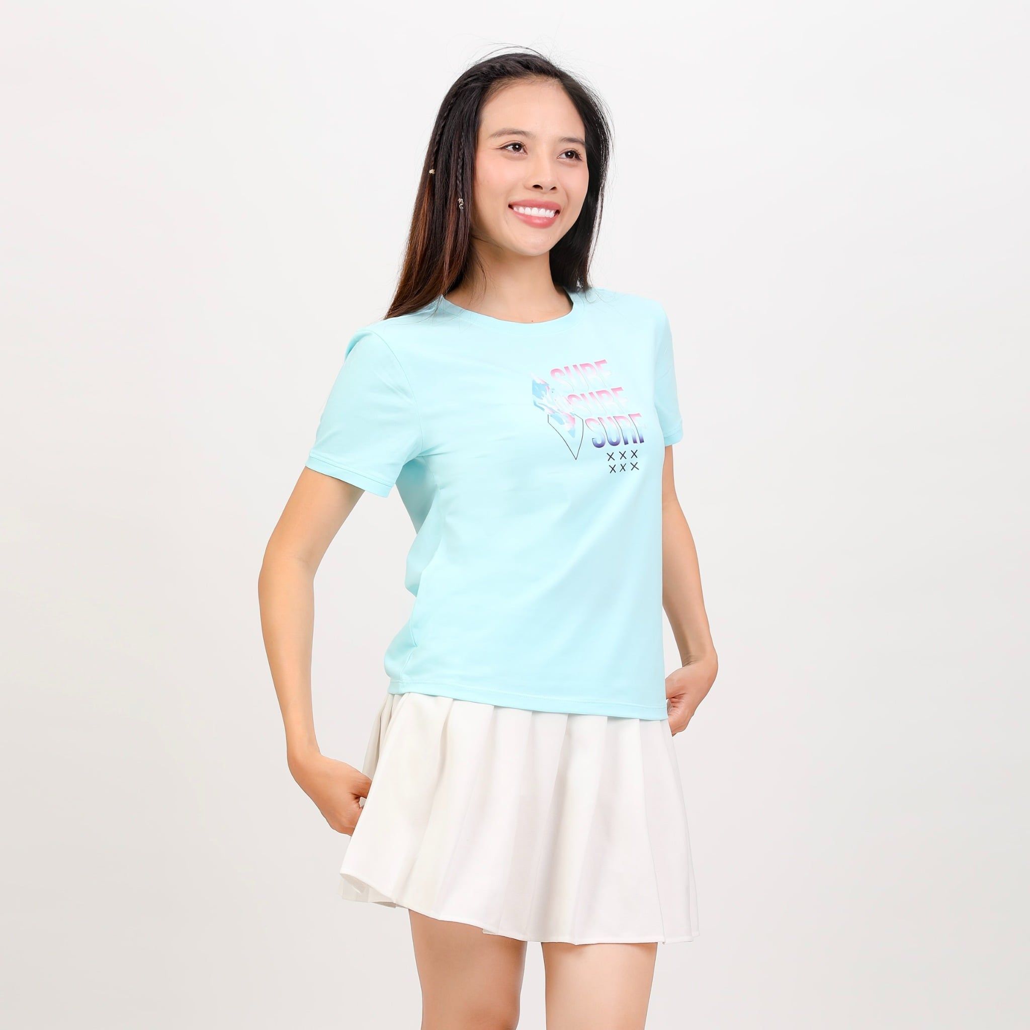 .Áo thun nữ tay ngắn form cơ bản chất cotton siêu mát 020p 0306