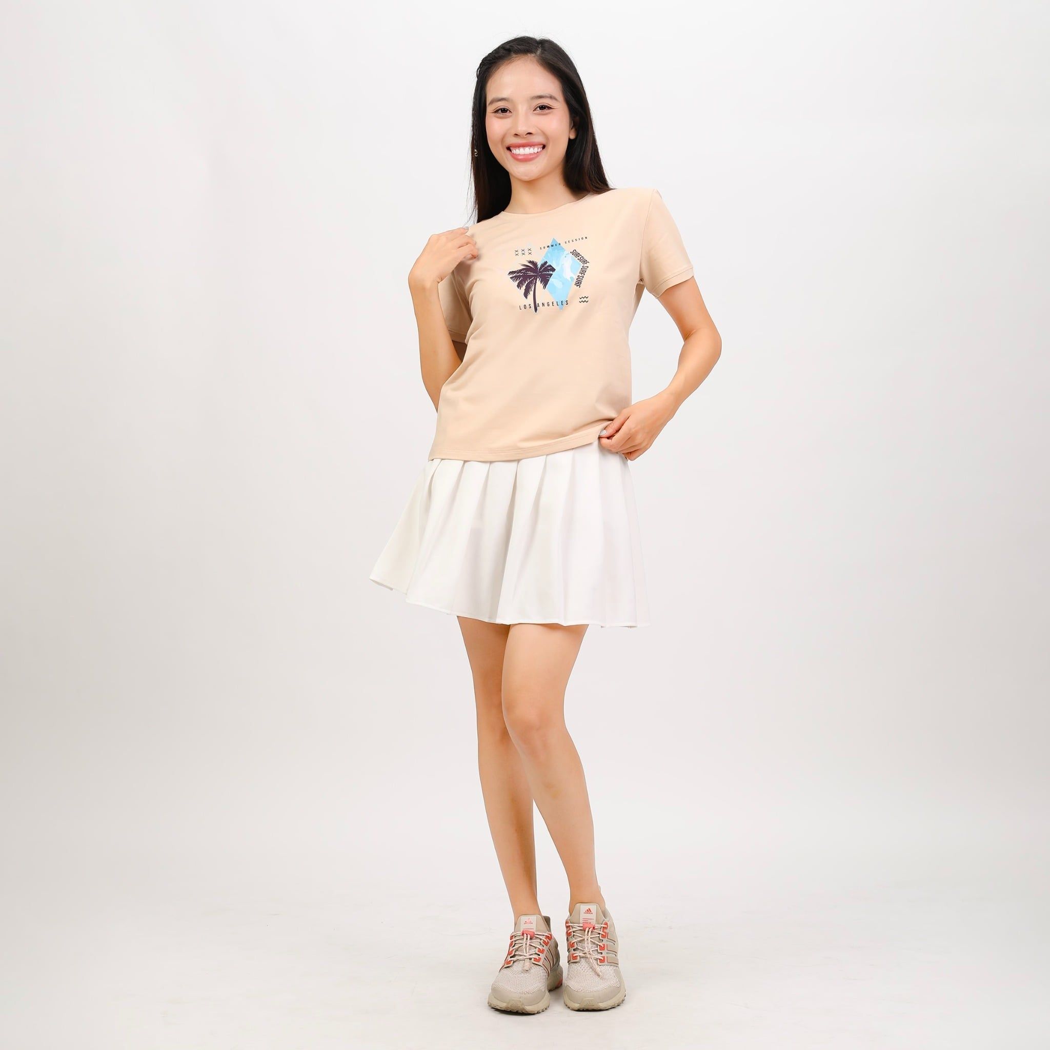 .Áo thun nữ tay ngắn form cơ bản chất cotton siêu mát 020p 0308
