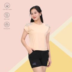 Set đồ bộ nữ kiểu quần đùi tay liền chất cotton siêu mát 025p 5204