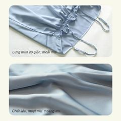 Áo ngủ, Váy ngủ dây cao cấp lụa nhung 262p 8032