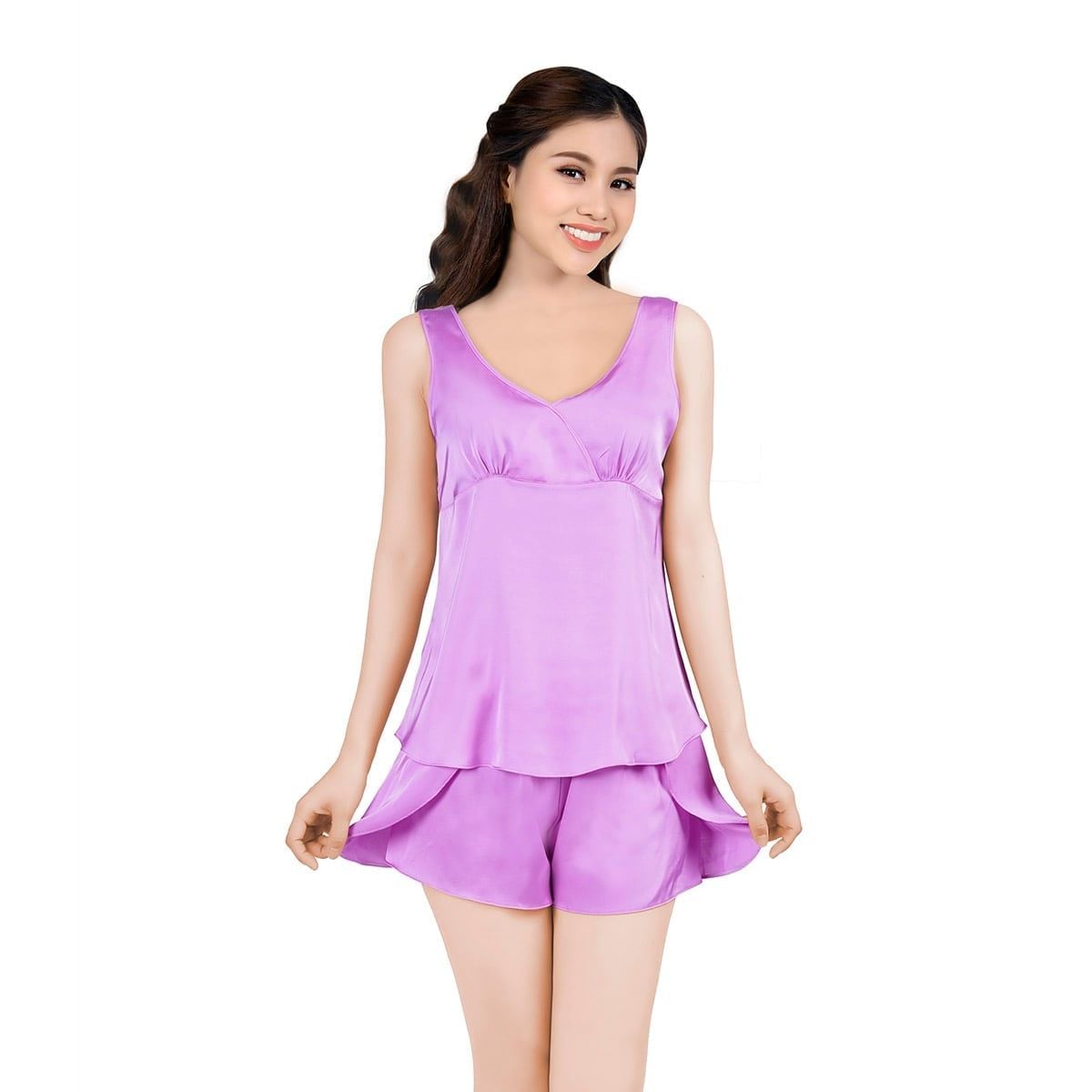 Set đồ bộ nữ kiểu quần đùi không tay phi 425p 0519