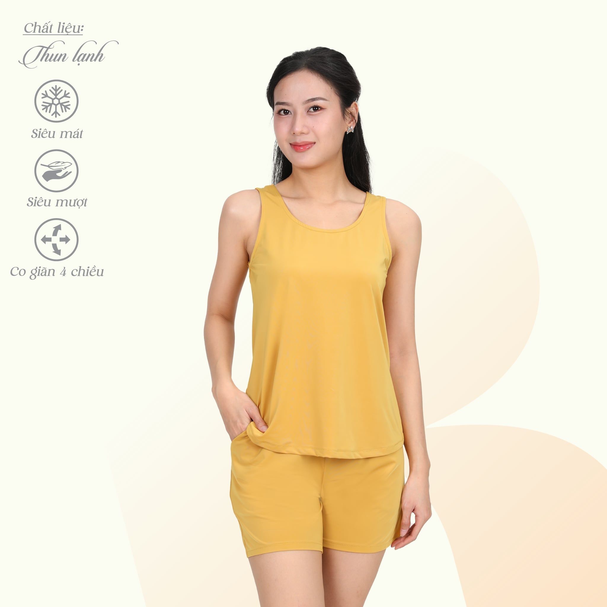 Set đồ bộ nữ kiểu quần đùi chất thun lạnh siêu bền bản 015p 2139