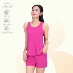 Set đồ bộ nữ kiểu quần đùi chất thun lạnh siêu bền bản 015p 2139