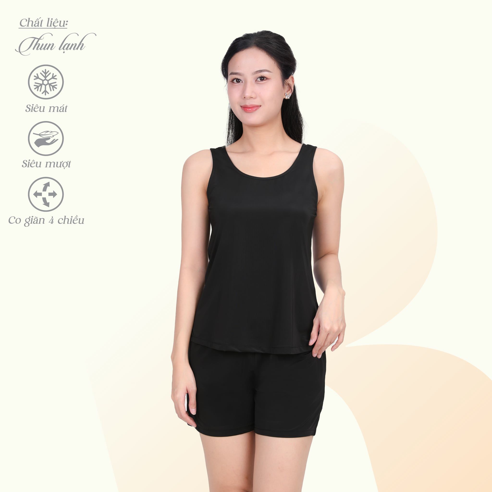 Set đồ bộ nữ kiểu quần đùi chất thun lạnh siêu bền bản 015p 2139