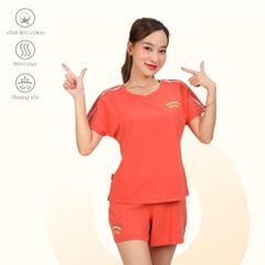 Set đồ bộ nữ kiểu quần đùi tay ngắn chất cotton siêu mát 195p 5212