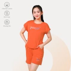 Set đồ bộ nữ kiểu quần đùi nữ kiểu quần đùi tay ngắn chất cotton siêu mát 195p 5214