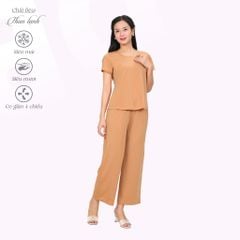 Set đồ bộ nữ kiểu quần dài tay ngắn chất thun lạnh siêu bền 013p 6101