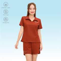 Set đồ bộ nữ kiểu quần đùi tay ngắn chất cotton siêu mát 195p 5213
