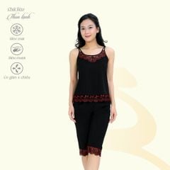 Set đồ bộ nữ kiểu quần lửng Dây chất thun lạnh siêu bền 014p 7039