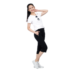quần ống lửng chất vảy cá cotton siêu mát 408p 8049