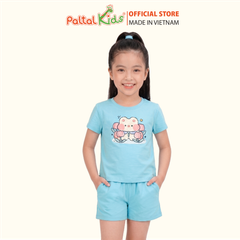 Đồ Bộ Đùi Cơ Bản Cotton Mỹ Bé Gái Cao Cấp - 025 2141 - Size 09
