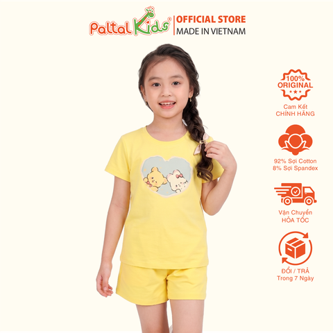 Đồ Bộ Đùi Cơ Bản Cotton Mỹ Bé Gái Cao Cấp - 025 2142 - Size 10