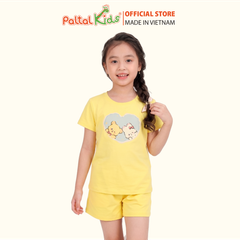 Đồ Bộ Đùi Cơ Bản Cotton Mỹ Bé Gái Cao Cấp - 025 2142 - Size 10