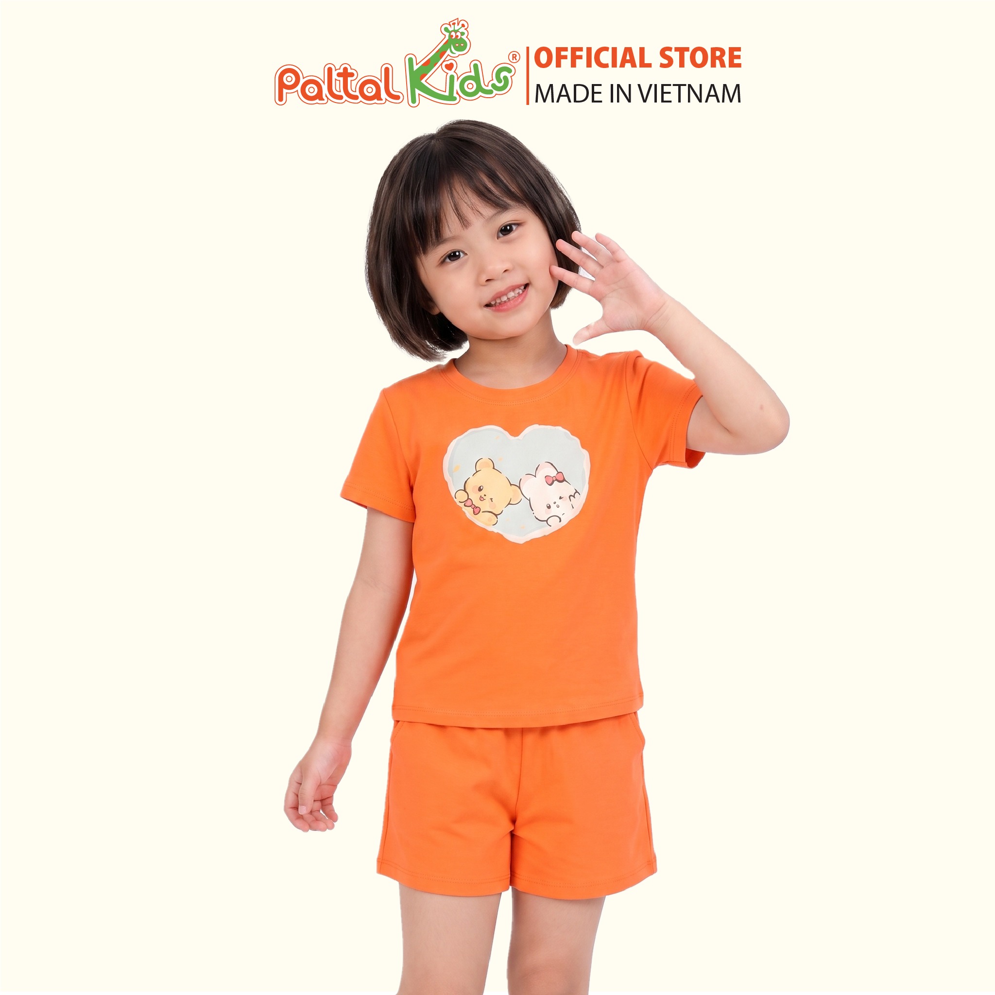 Đồ Bộ Đùi Cơ Bản Cotton Mỹ Bé Gái Cao Cấp - 025 2142 - Size 10
