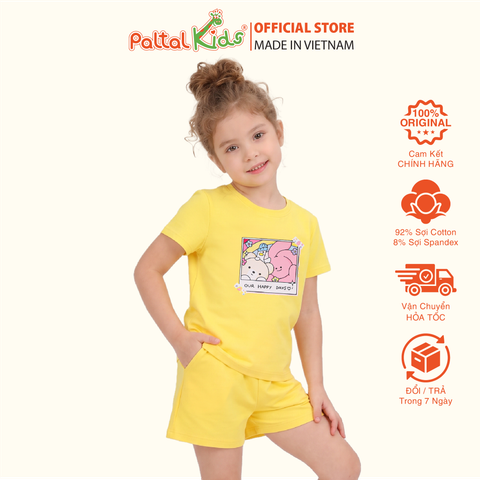 Đồ Bộ Đùi Cơ Bản Cotton Mỹ Bé Gái Cao Cấp - 025 2143 - Size 10