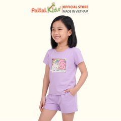 Đồ Bộ Đùi Cơ Bản Cotton Mỹ Bé Gái Cao Cấp - 025 2143 - Size 10